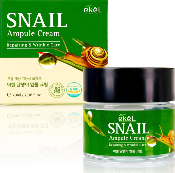 Увлажняющий регенерирующий крем с муцином улитки Ampule Cream Snail 70мл Ekel