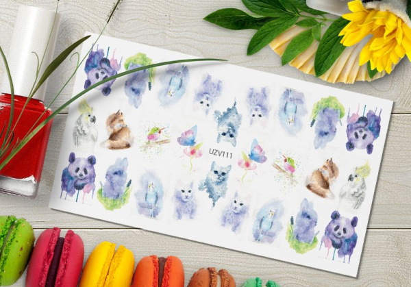 Слайдер-дизайн с белой подложкой UZV111 Delly Pur