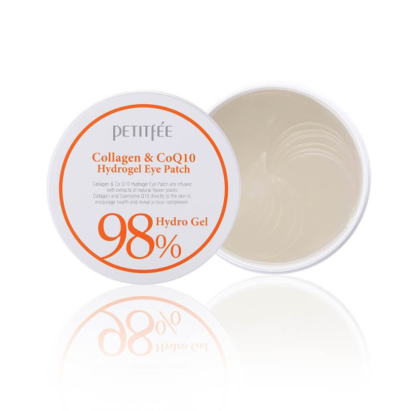 Патчи для кожи вокруг век Collagen & Co Q10 Hydrogel Eye Patch 60шт Petitfee 