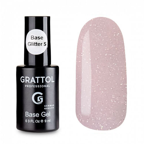 База Камуфлирующая Glitter Gel №5 Grattol 9 мл 