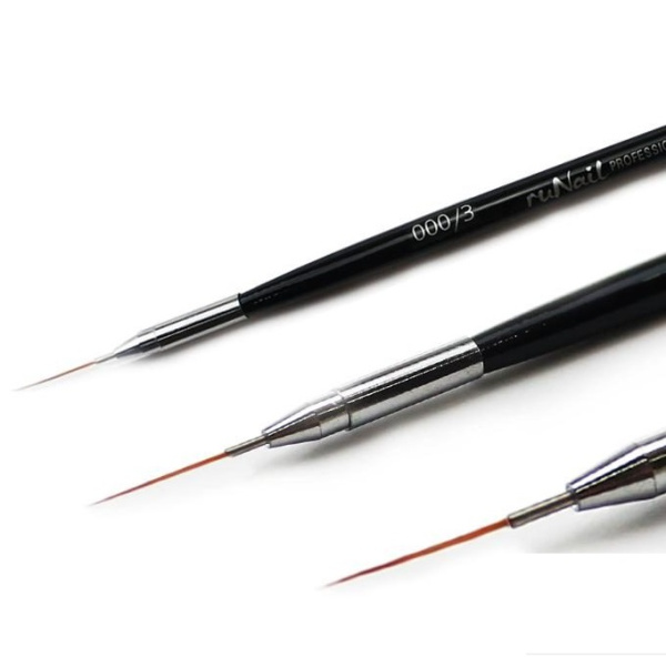 Кисть для дизайна  Nail Art Nylon, 12 мм №000/3