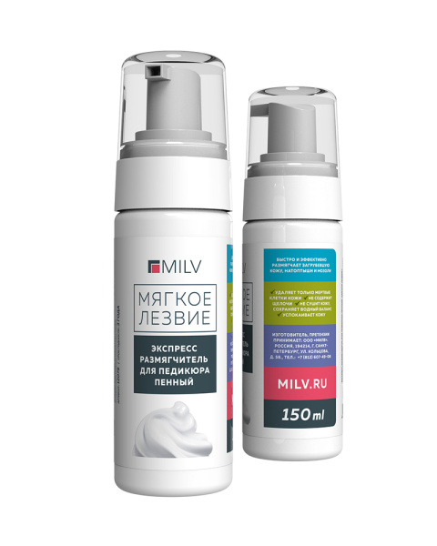 Экспресс размягчитель для педикюра пенный Мягкое лезвие 150 мл Milv 