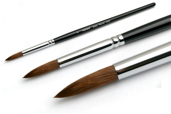 Кисть натуральная для акрила Sable Round NCR №8 соболь