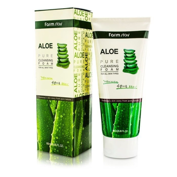 Пенка для умывания с алоэ FarmStay Aloe Pure Cleansing Foam 180мл