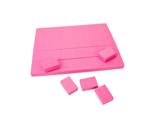 Микро баф одноразовый без прослойки 100/180 розовый, 3*2 см