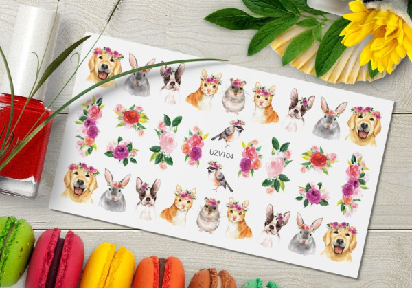 Слайдер-дизайн с белой подложкой UZV104 Delly Pur