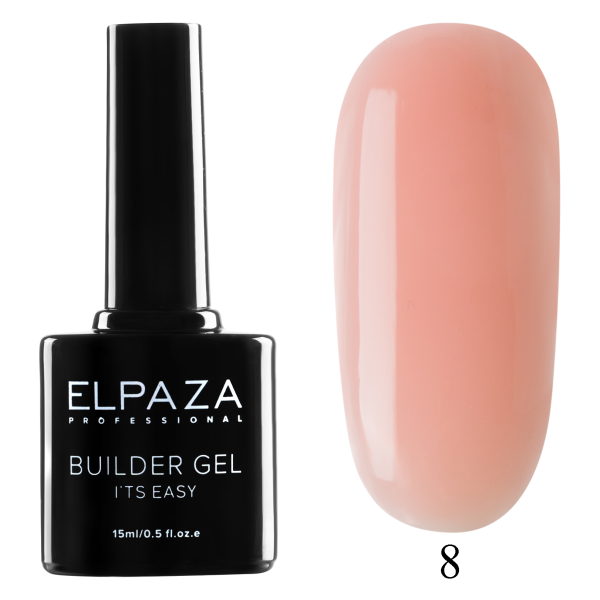 Гель для наращивания Builder Gel it’s easy № 08 розовый 15 мл Elpaza