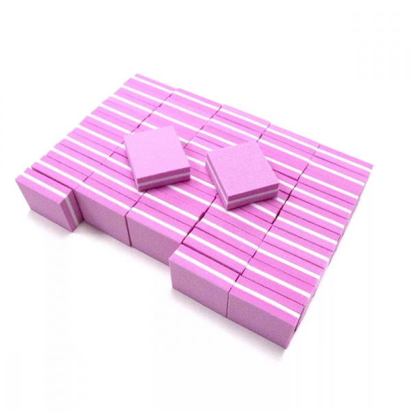 Набор Микро баф с мягкой прослойкой 100/180 розовый 3,5*2,5 100штук