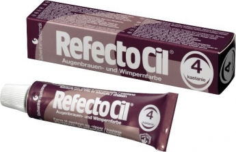 Краска  для бровей и ресниц №4, Каштан RefectoCil 15 мл.