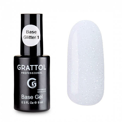 База Камуфлирующая Glitter Gel №1 Grattol 9 мл 