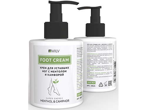 Крем для уставших ног с ментолом и камфорой 300 мл