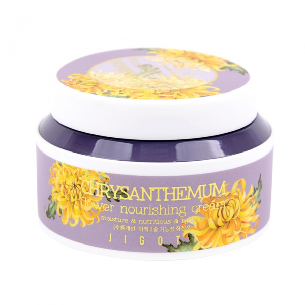 Питательный крем для лица с экстрактом хризантемы CHRYSANTHEMUM FLOWER NOURISHING CREAM 196гр Jigott