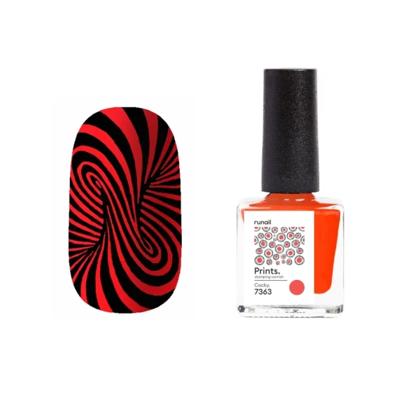 Лак для стемпинга №7363 Prints (цвет: "Cocky"), 8 мл Runail