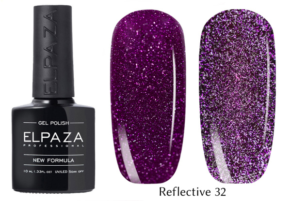 Гель-лак Reflective 32 светоотражающий 10 мл Elpaza