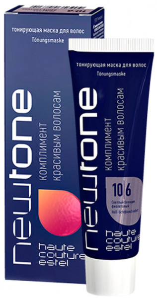 Тонирующая маска для волос 10/6 Светлый блондин фиолетовый 60 мл NEWTONE ESTEL HAUTE COUTURE