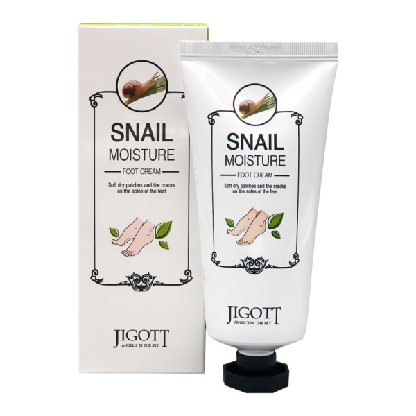 Увлажняющий крем для ног с улиточным муцином Snail Moisture Foot Cream JIGOTT