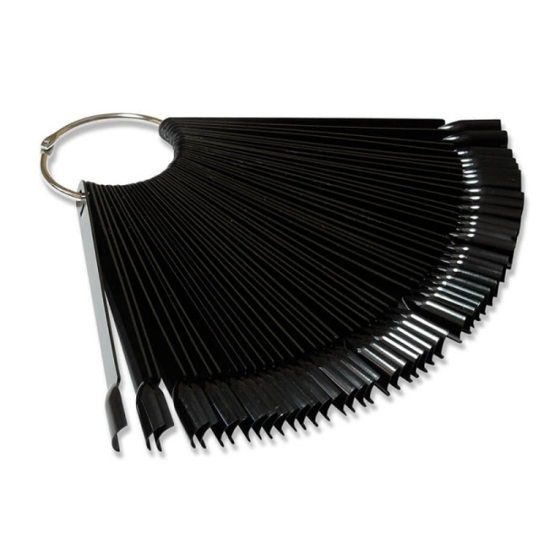 Палитра для лаков веерная 50шт. черные типсы