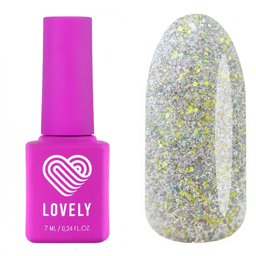 База светоотражающая PE01 с хлопьями, коллекция Peony, 7 ml Lovely 