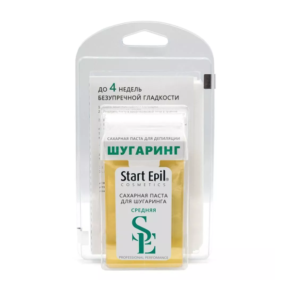 Набор для шугаринга (сахарная паста в картридже "Средняя" 100 г + бумажные полоски для депиляции)