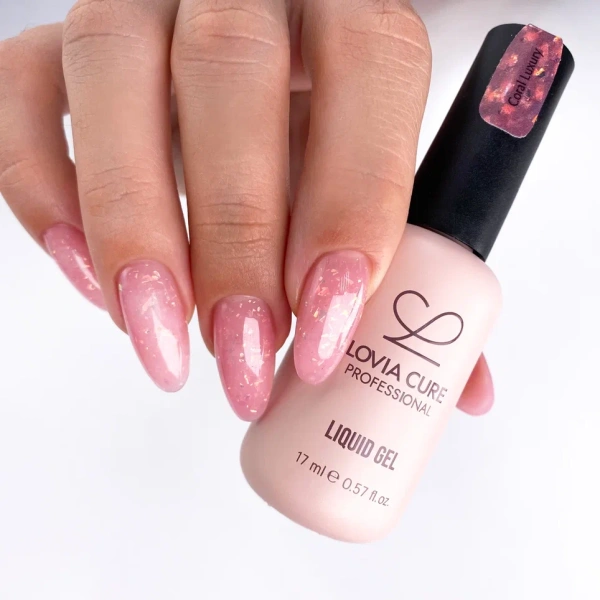 Полигель-архитектор 4 в 1 UV/LED Liquid Gel Coral Luxury 17 мл, LOVIA CURE