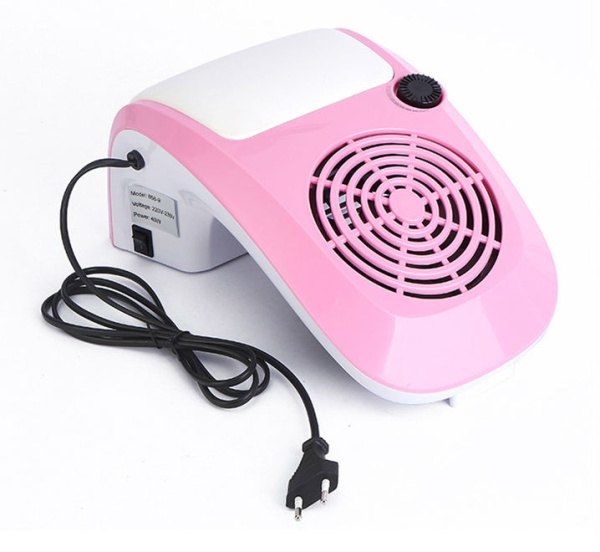 Вытяжка пылесос маникюрный 858-9 40W розовая