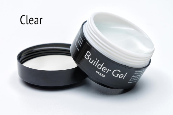 Гель для наращивания № 01 прозрачный Clear Builder Gel 15 гр Elpaza