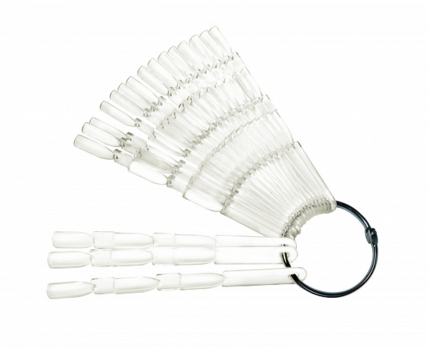 Палитра веерная тройная на кольце 24шт. RuNail