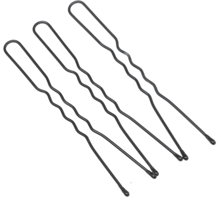 Шпильки DEWAL волна 60мм,черные 24шт