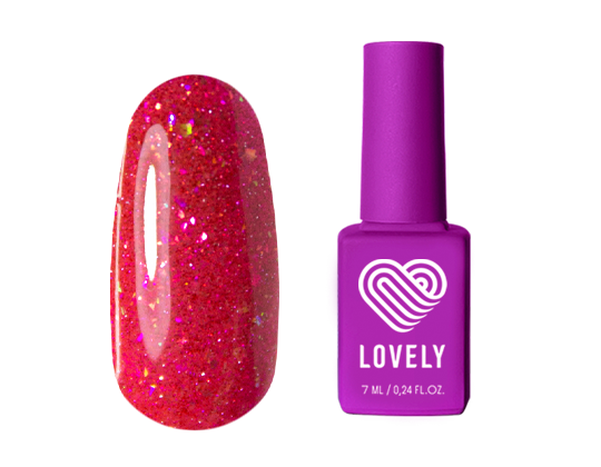 Гель-лак Lovely Jewel Rubellite со светоотражающими частицами, 7 ml