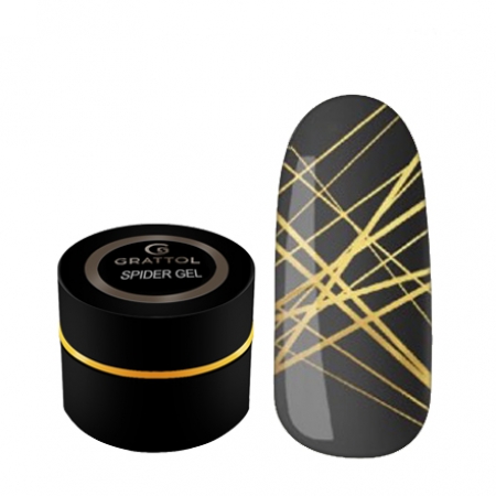 Гель-краска паутинка золото Spider Gel Gold Grattol