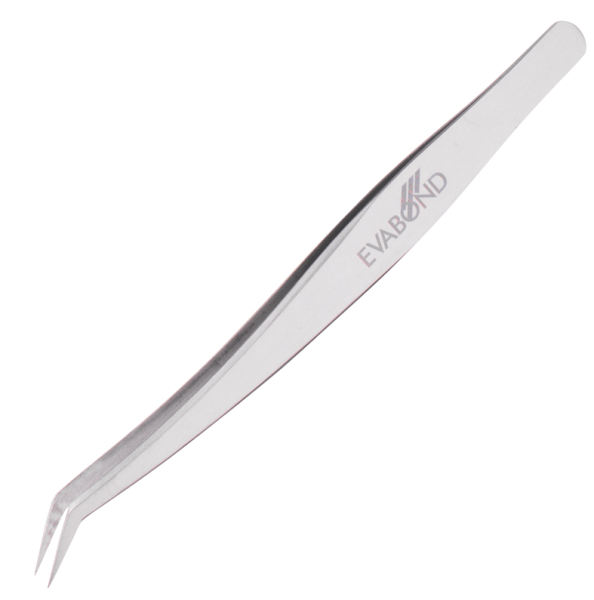 Пинцет для ресниц изогнутый L 