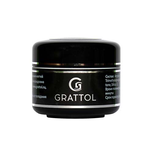 Гель для наращивания однофазный прозрачный Fiber Gel 15мл. Grattol 