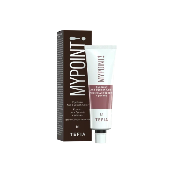 Краска для бровей и ресниц, коричневый 25 мл TEFIA MYPOINT