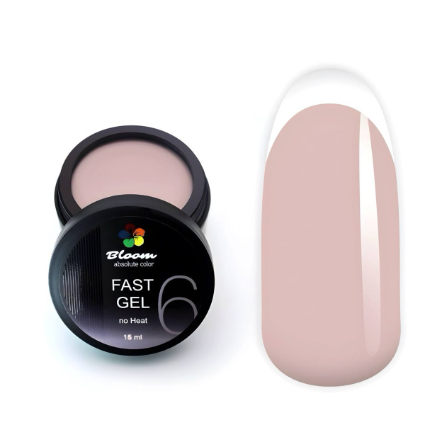 Гель для наращивания Fast Gel № 6 низкотемпературный 15 мл Bloom 