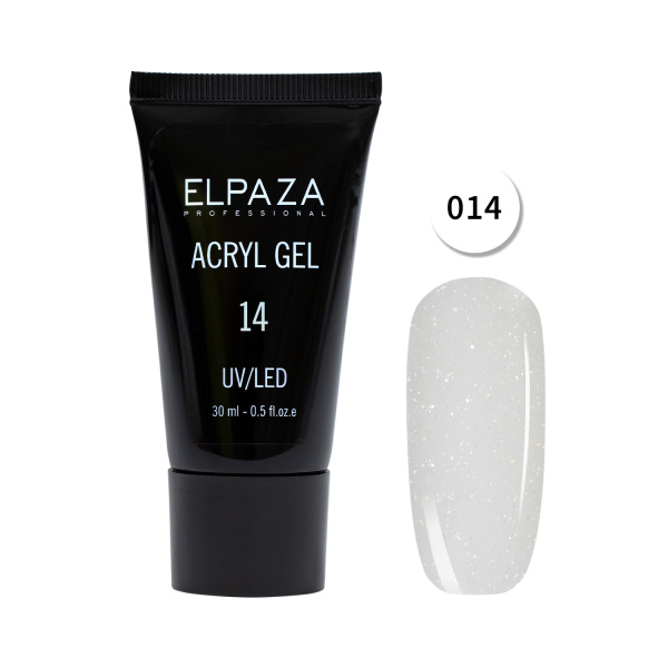 Акрил-гель Acryl Gel №14 для наращивания ногтей  30мл Elpaza