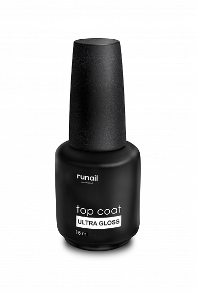 Глянцевый топ для гель-лака без липкого слоя TOP СOAT ULTRA GLOSS, 15 мл