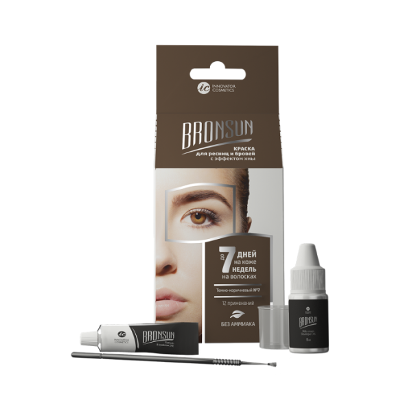 Набор для домашнего окрашивания, цвет темно-коричневый #7 BRONSUN