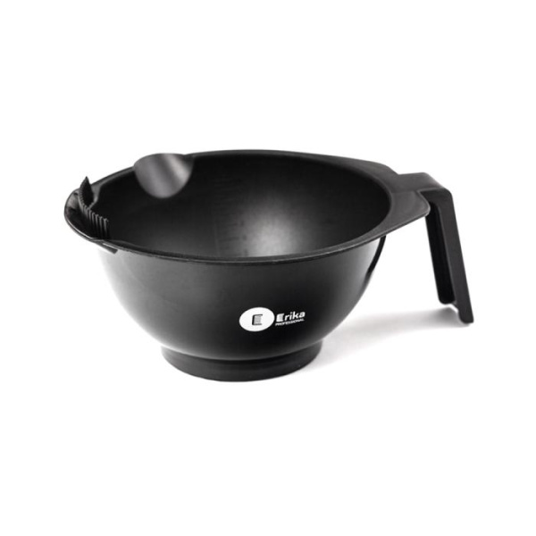 Миска для окрашивания с ручкой черная прорезиненное дно, объём 300 мл, мерная шкала ER AS 094 