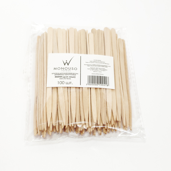 Шпатели деревянные "мини" для лица 100шт. ITALWAX 