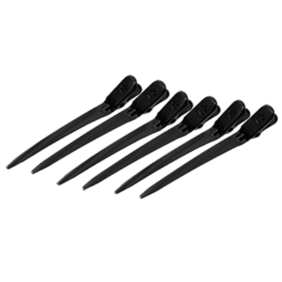 Зажимы парикмахерские металлические 88*8 мм, 1 шт., черные Kapous