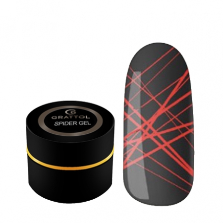 Гель-краска паутинка красная Spider Gel Red Grattol