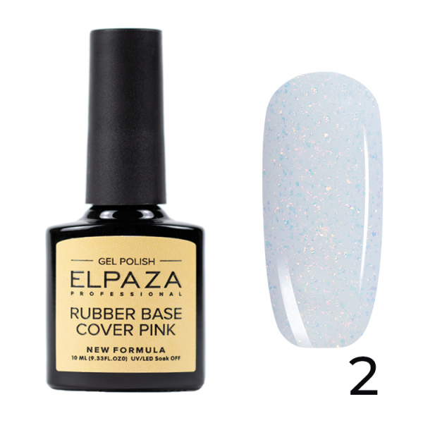 Камуфлирующая база 02 Rubber Base Shiny 10 мл Elpaza