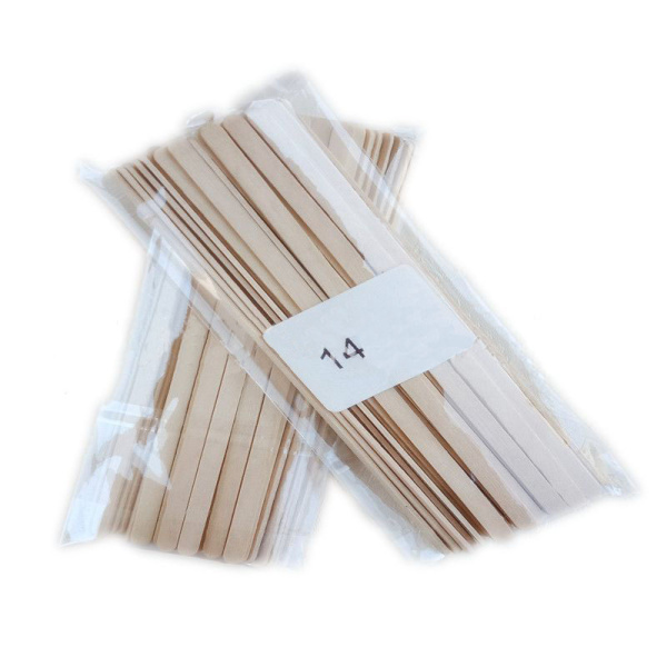 Шпатель для воска 14* 0,5см  50 шт