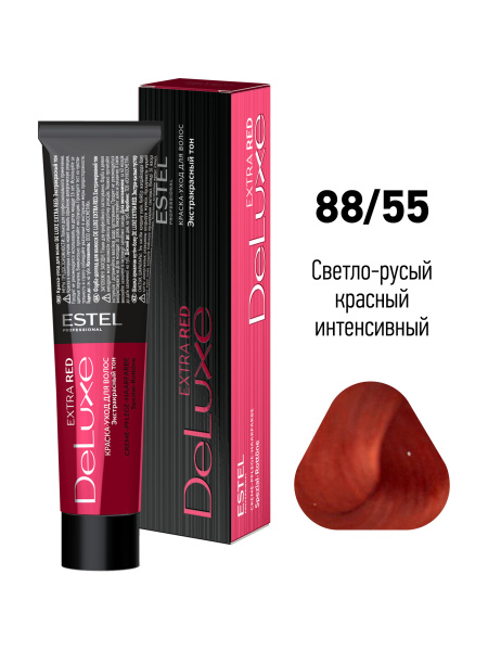 Краска-уход для волос Extra Red Estel Deluxe NLR88/55 светло-русый красный интенсивный