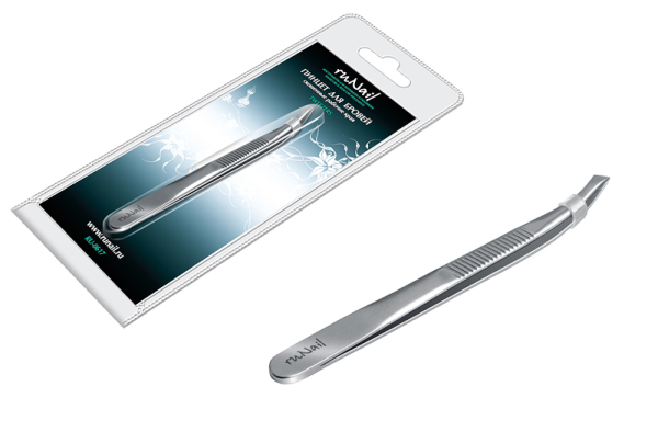 Пинцет со скошенными краями RU-0617 RuNail