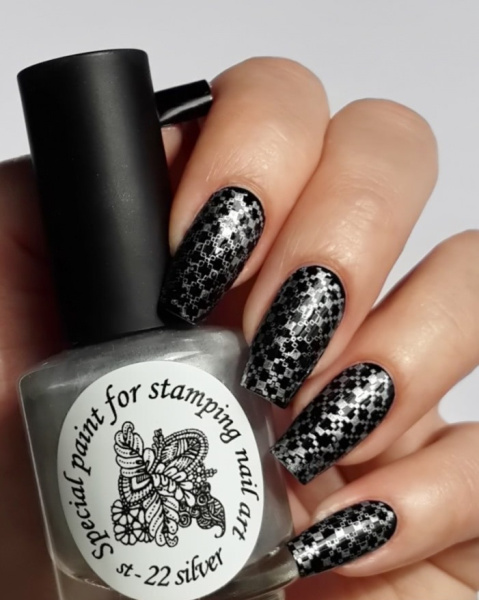 Лак для стемпинга серебро St-22 16мл. Kaleidoscope 