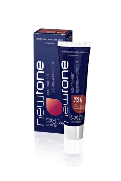 Тонирующая маска для волос 7/34 Русый медный золотисто-медный NEWTONE ESTEL HAUTE COUTURE