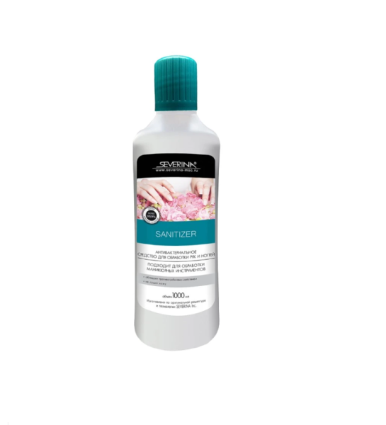Антибактериальное средство для обработки рук и ногтей Sanitizer  1000 мл. Severina Professional