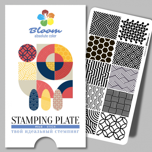 Пластина Bloom для стемпинга 068 Stich