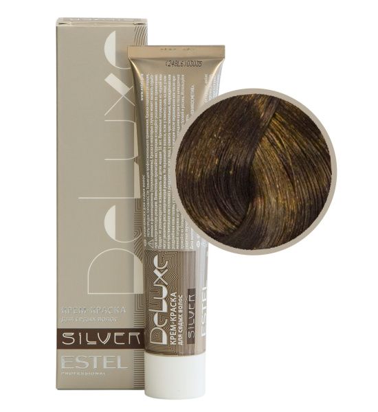 Крем-краска DeLuxe Silver 6/37 темно-русый золотисто-коричневый 